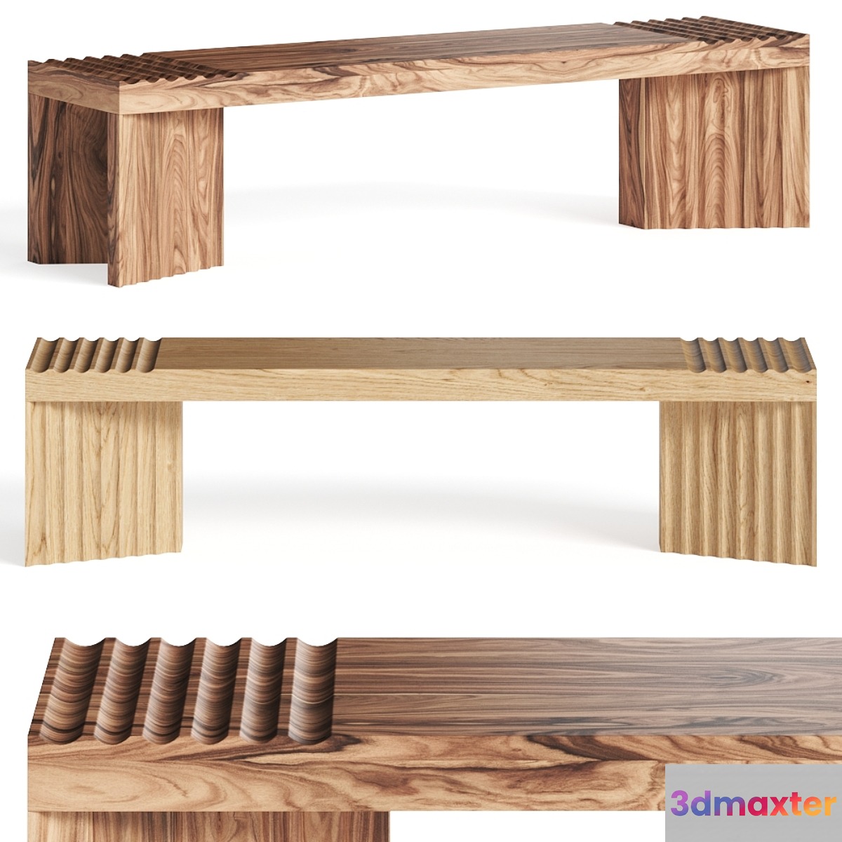Okha Frequency Wooden Bench - No.2
