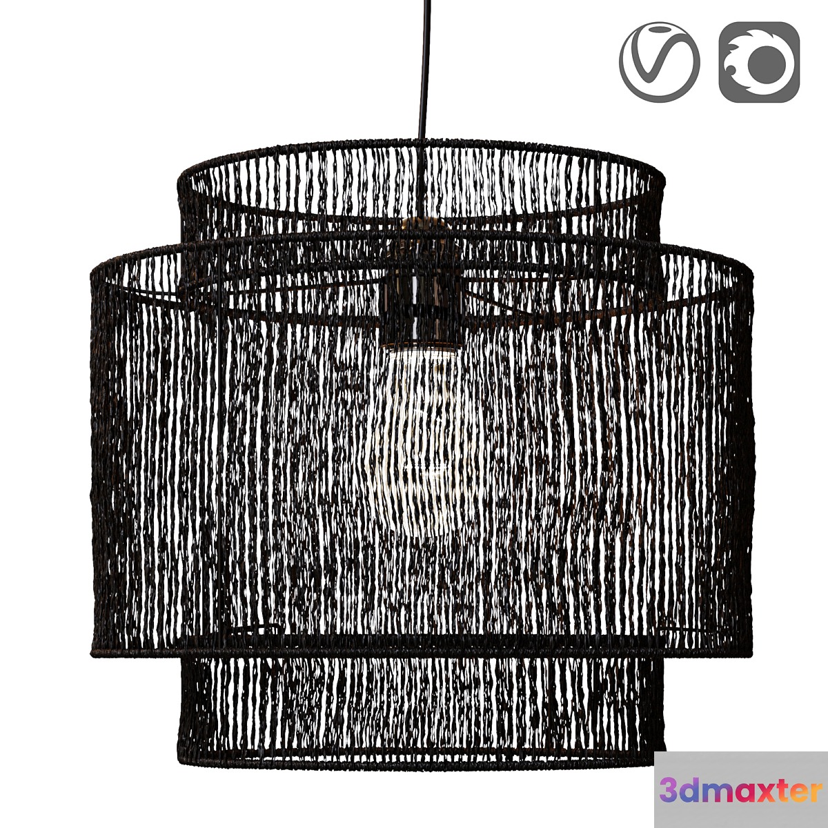 Natural hemp lamp Yaku - No.2