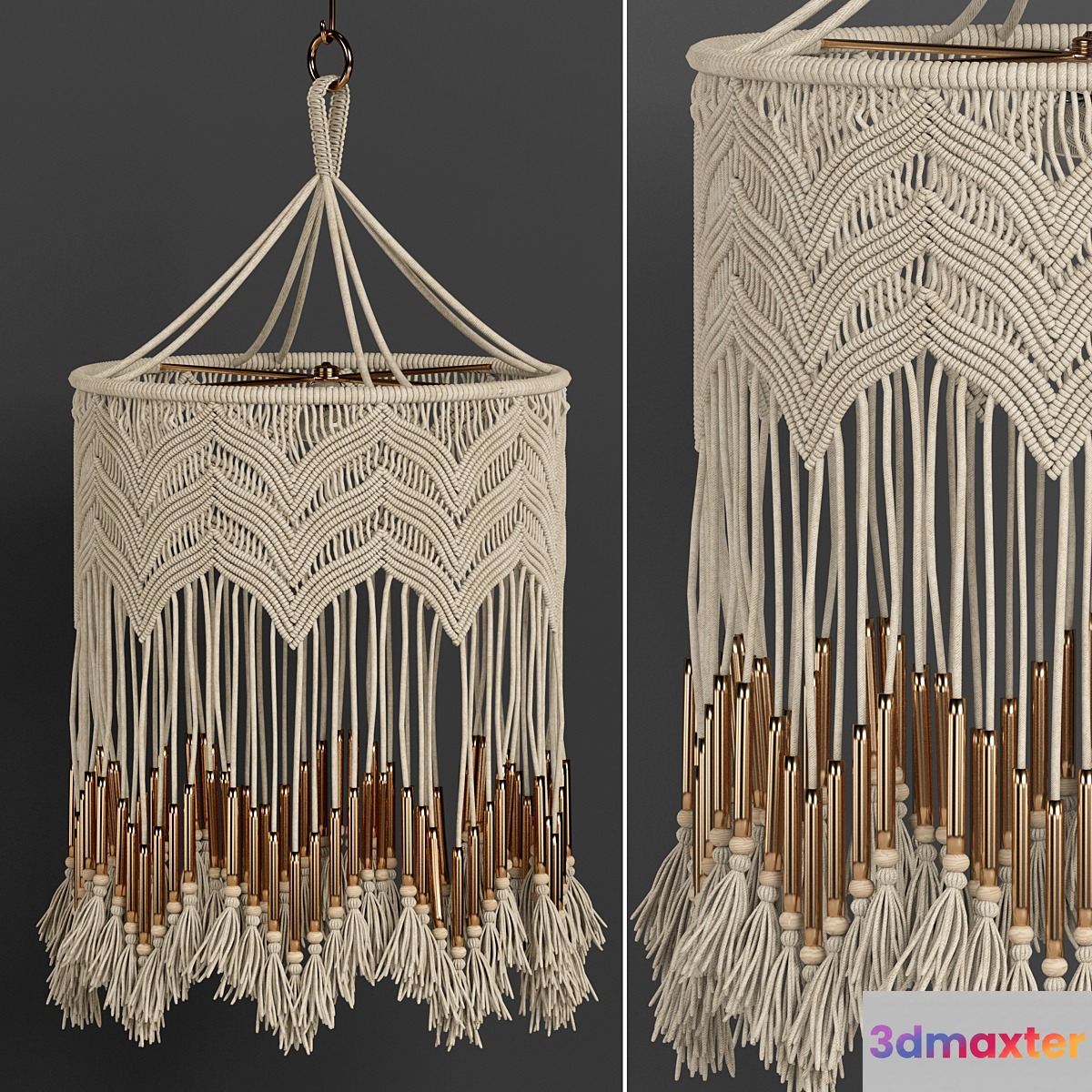 macrame chandelier03 3D Max