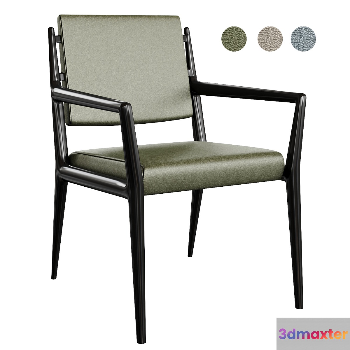 Côte table chair with armrests from the American factory Holly Hunt