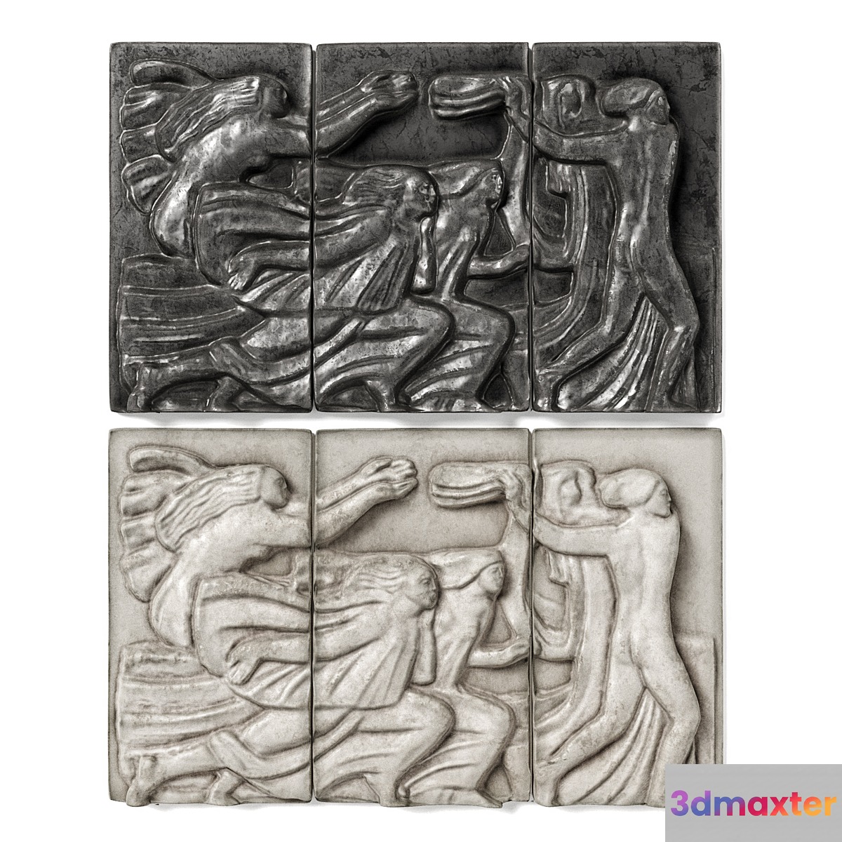 Art Deco wall panels 3D Max