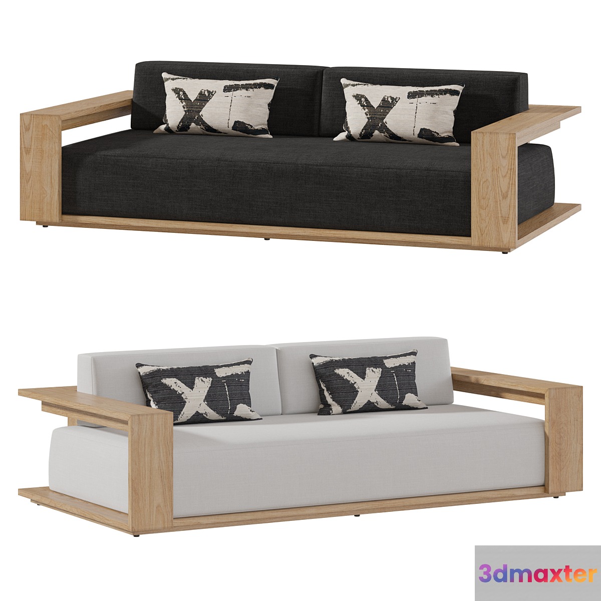 RH BAHIA SOFA Natural Teak size 2150