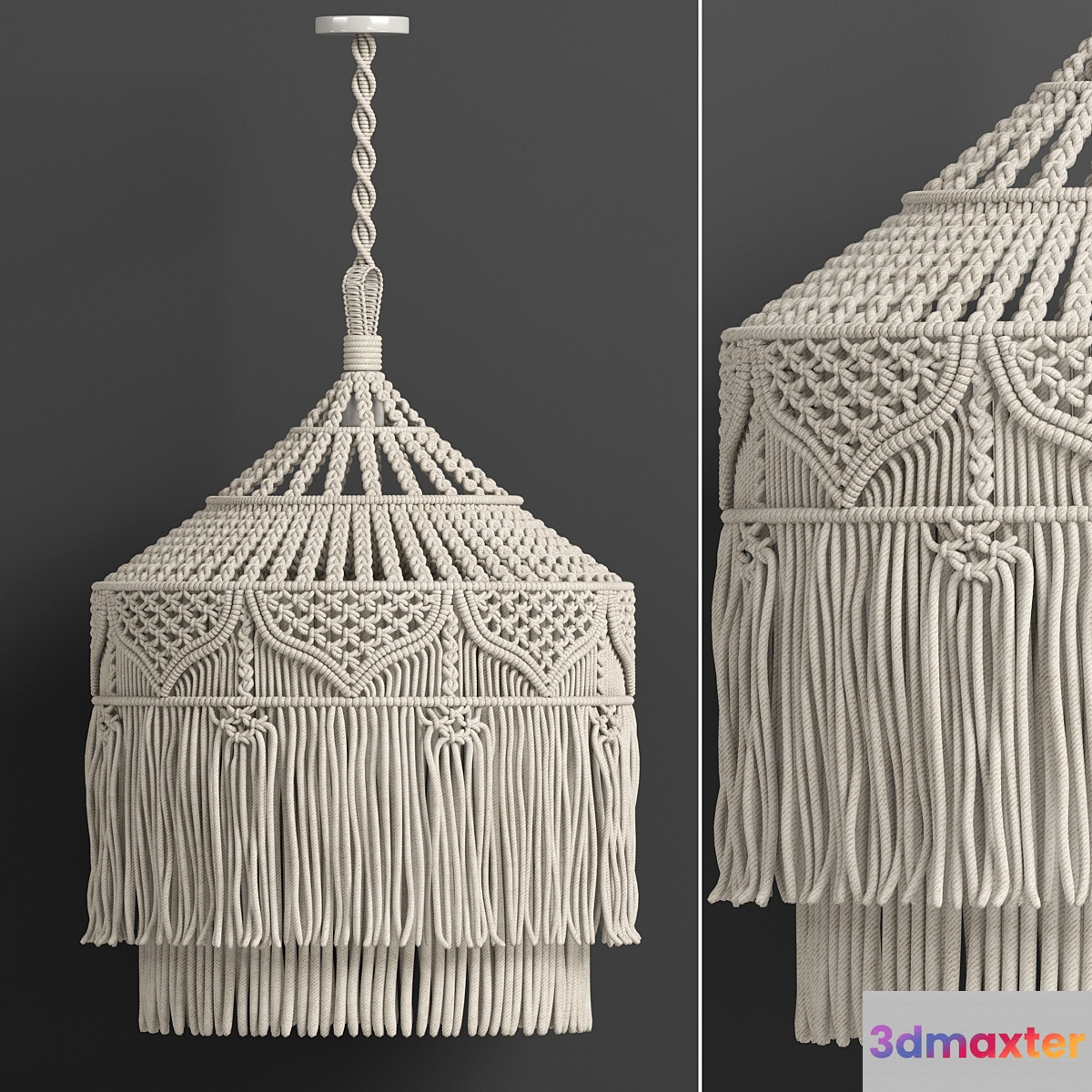 macrame chandelier 05