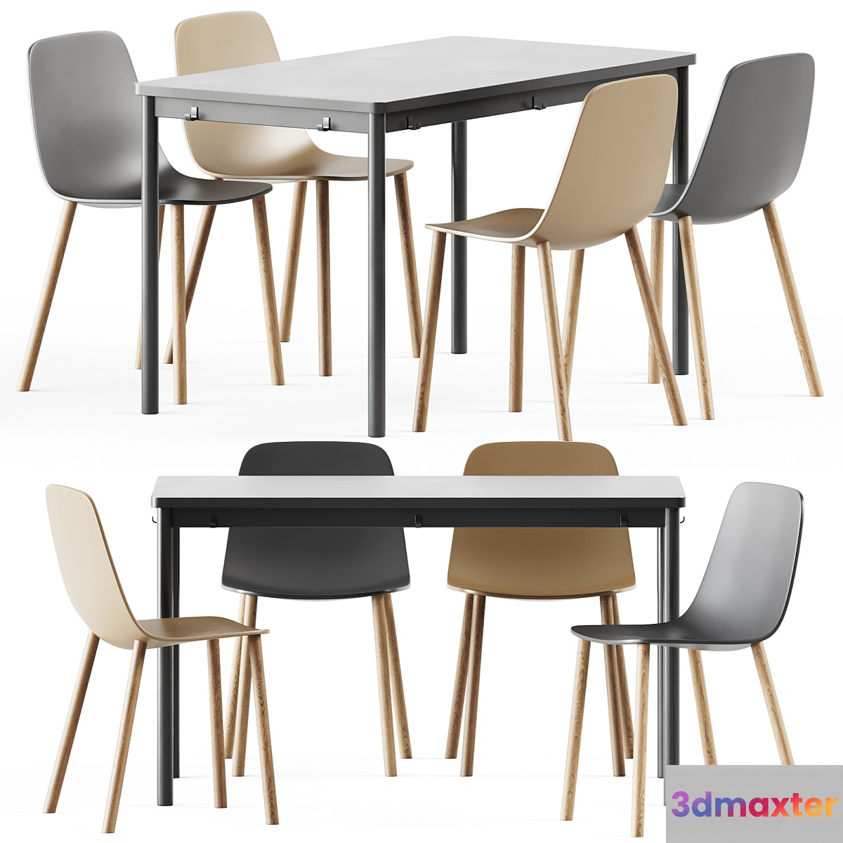 Tommaryd table by Ikea and Maarten Plastic Chair by Viccarbe - No.4