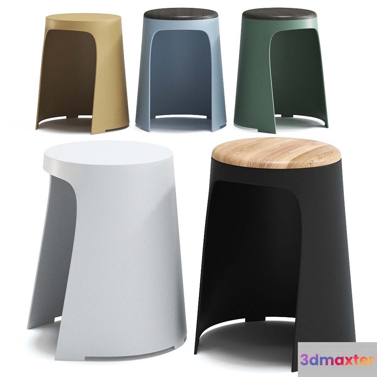 HANDY Stool with integrated cushion by SELLEX
