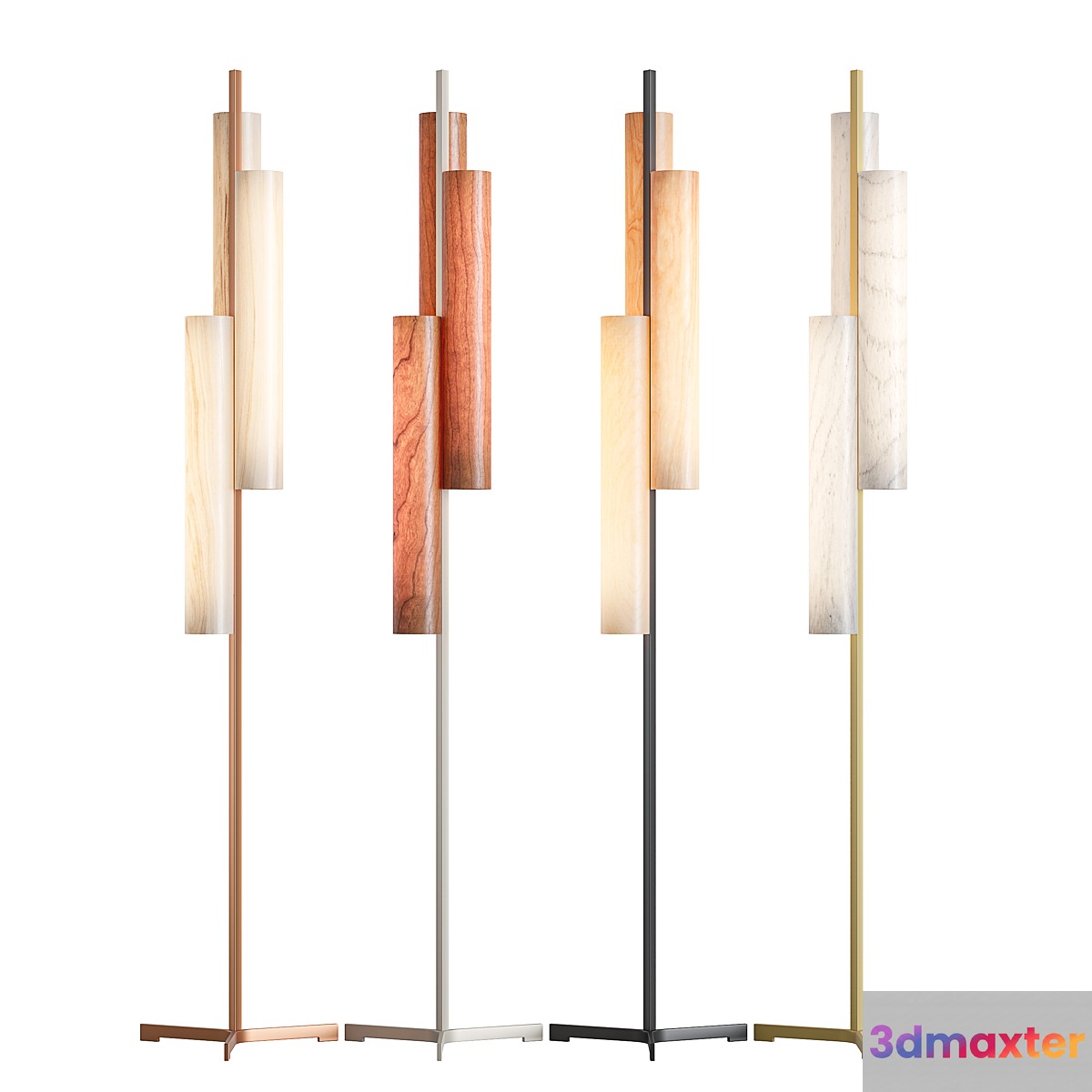 Floor lamp Lzf Black Note Triplet P Collection 3D Max