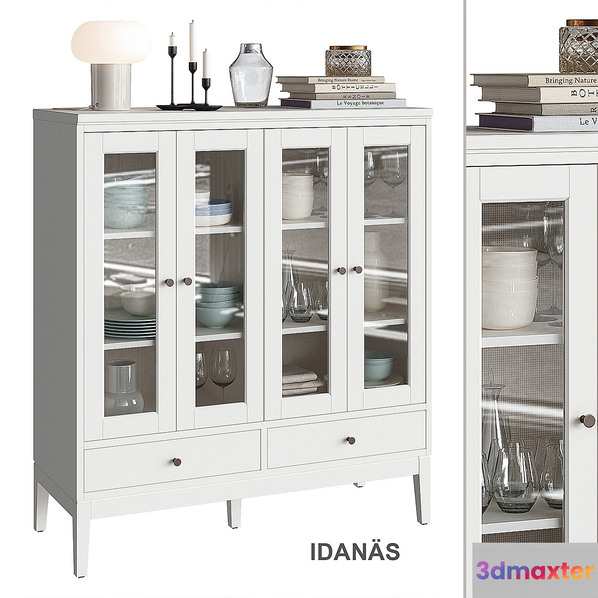 Idanäs Ikea Wardrobe with Folded Glass Doors - No.2