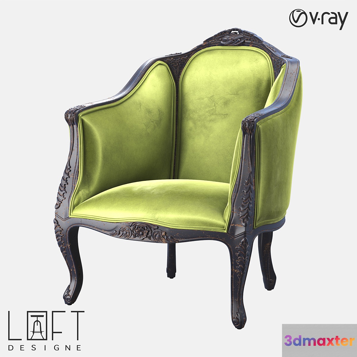 Armchair LoftDesigne 4107 model 3D Max