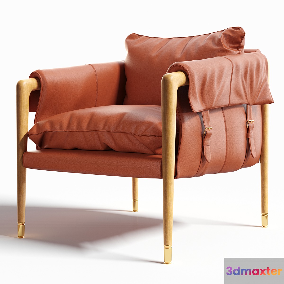 Havana leather chair 3D Max
