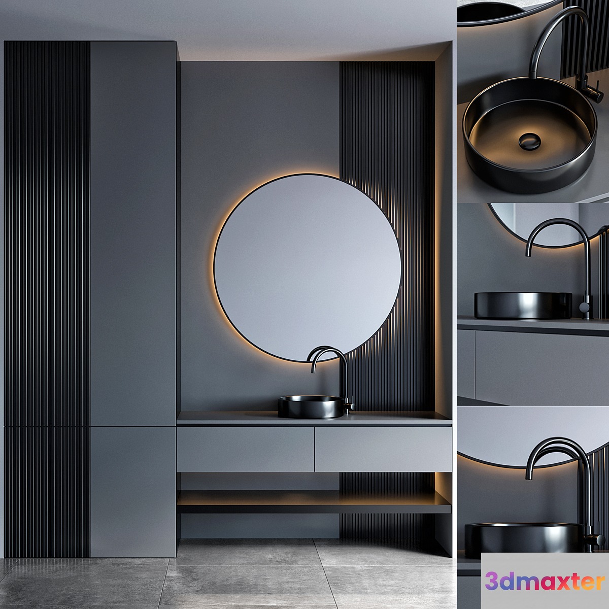 bathroom furniture 56 3D Max