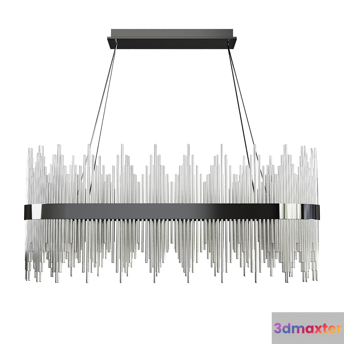 CHROME GLASS CHANDELIER Garda Decor