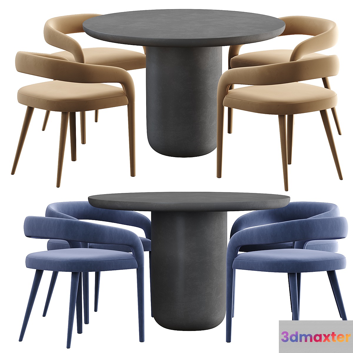 CB2 Lisette chair and Lola Dining table