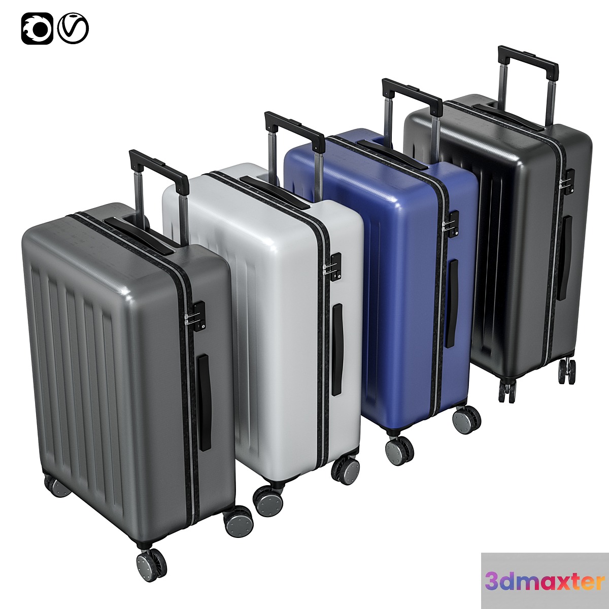 Suitcase travel Xiaomi RUNMI 90 Points Gray Stars