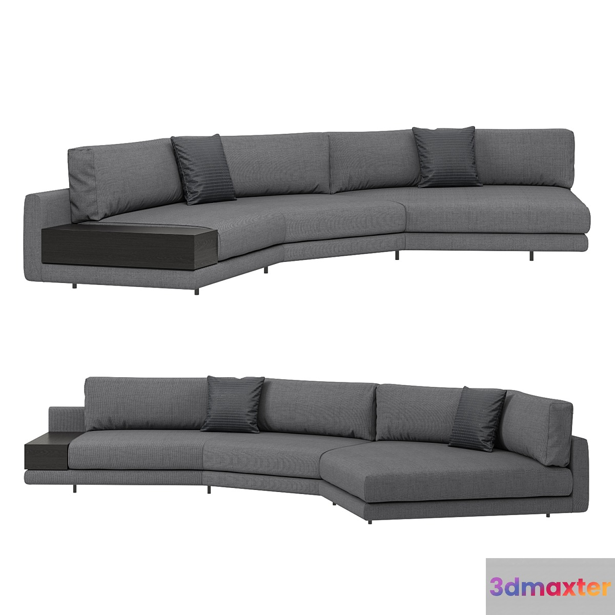 Italian corner sofa Argo from MisuraEmme with a table - No.2