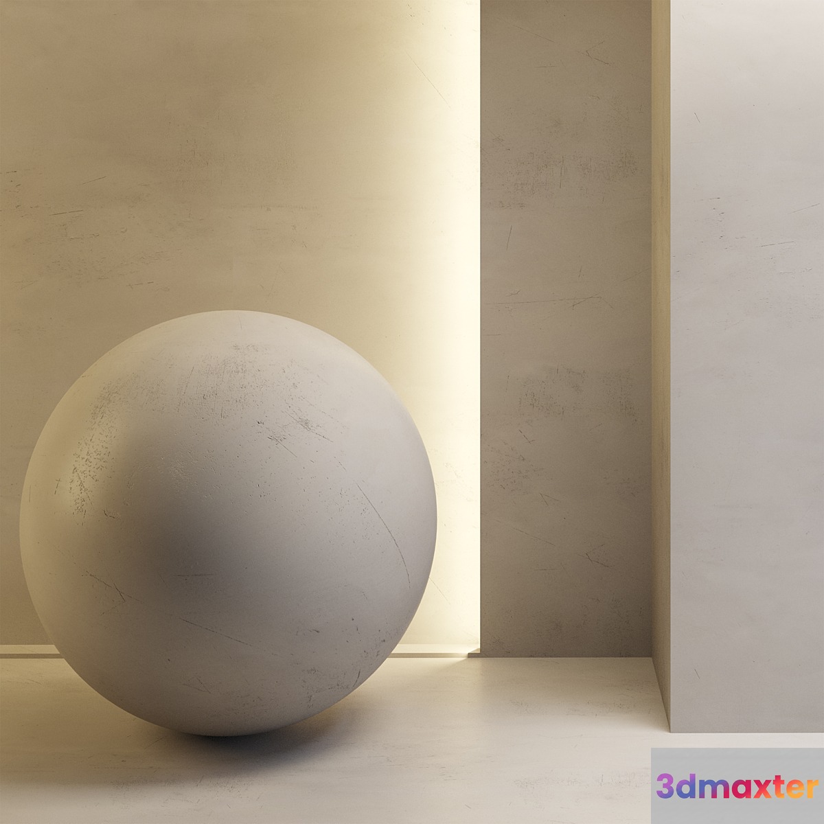 Wall light plaster 3D Max