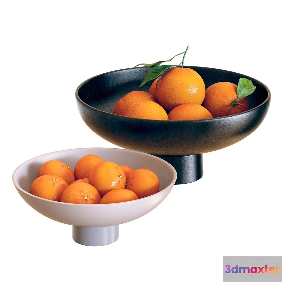 Food Set 04 _ Bowls with Oranges and Mandarins