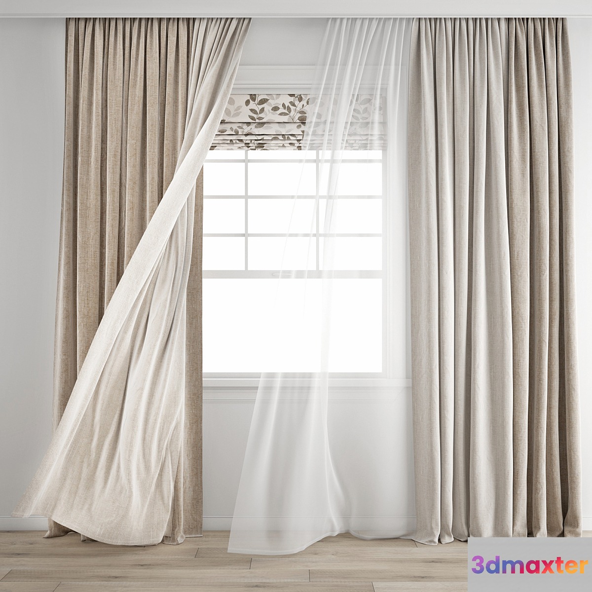 Curtain 345 _ Wind blowing effect 8 - No.2