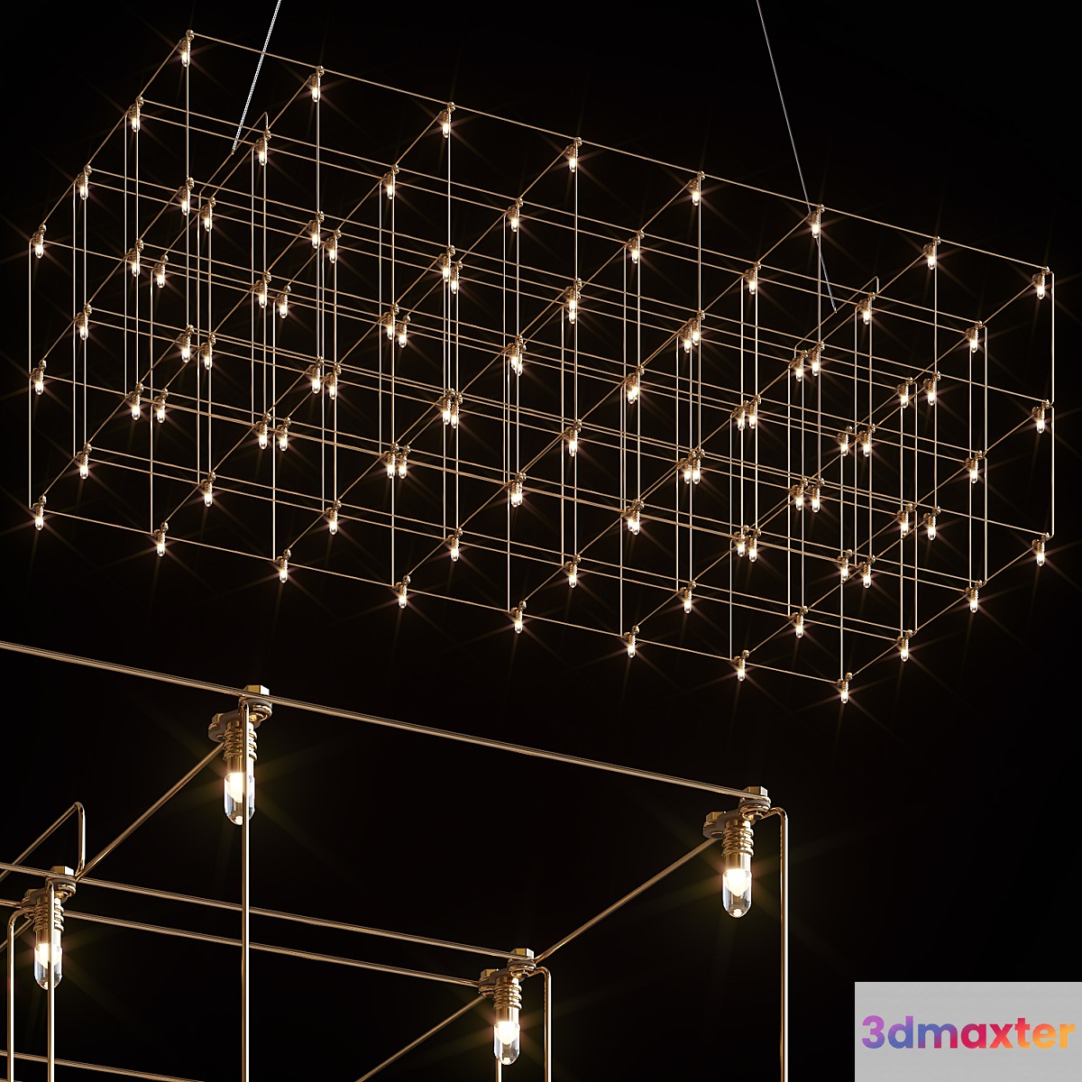 QUASAR UNIVERSE SQUARE DOUBLE SUSPENSION LAMP 875 cm