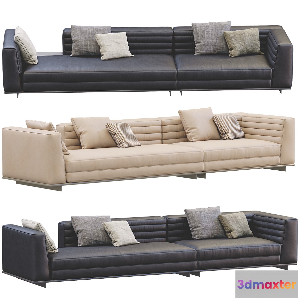 Leather Sofa Roger By Minotti
