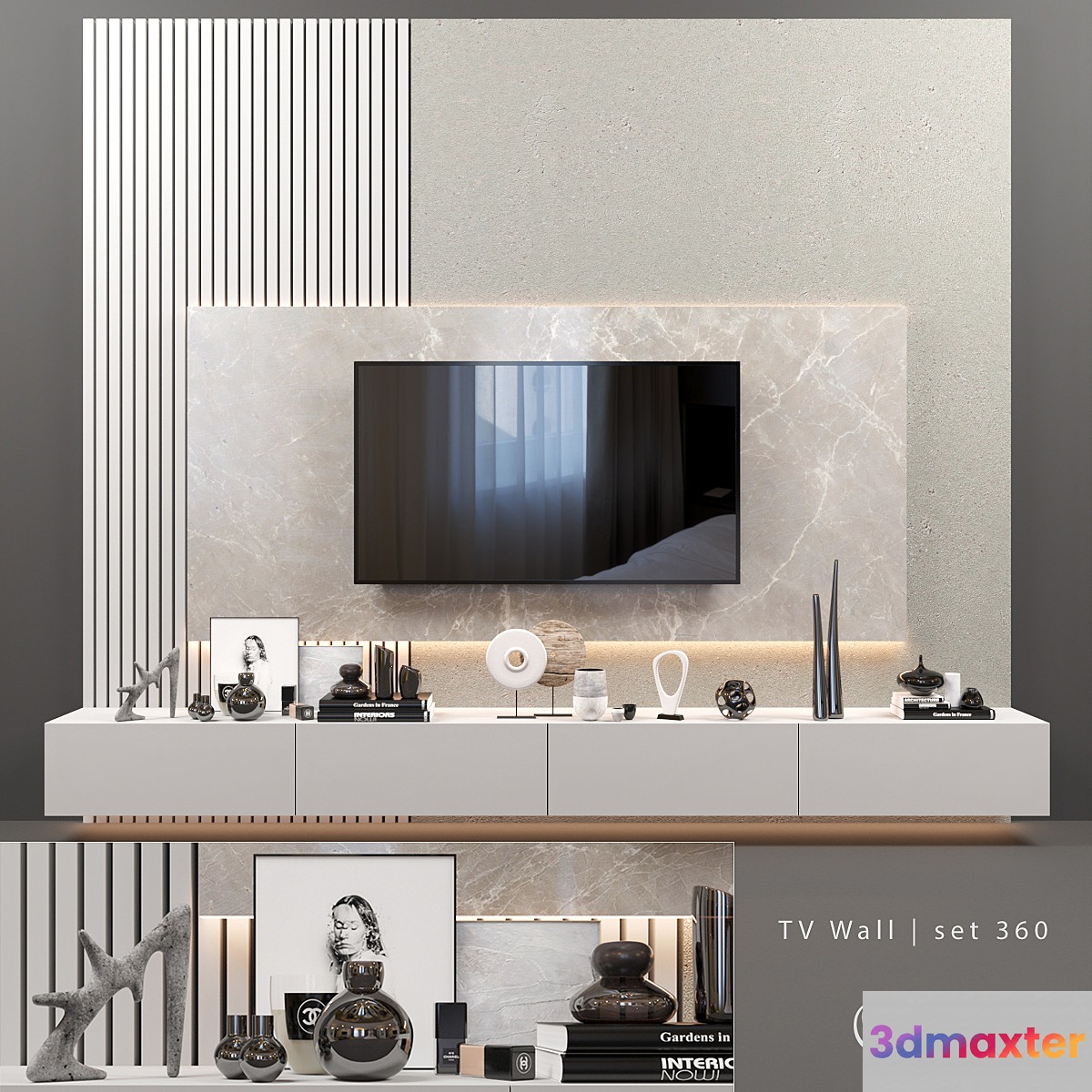 TV Wall | set 360 3D Max