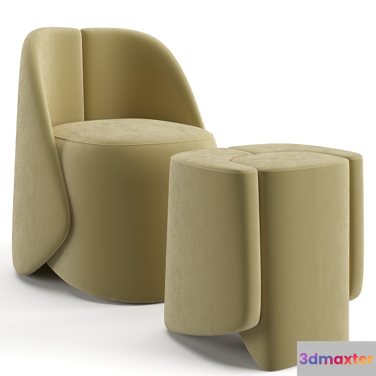 Baxter Keren little armchair 3D Max