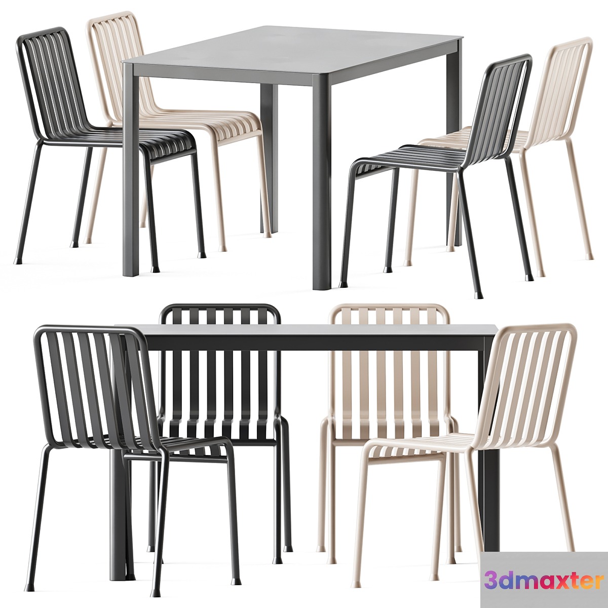 La Table by Arrmet and Palissade Chair by Hay