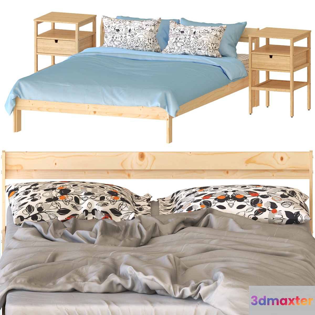 IKEA NEIDEN bed 3D Max