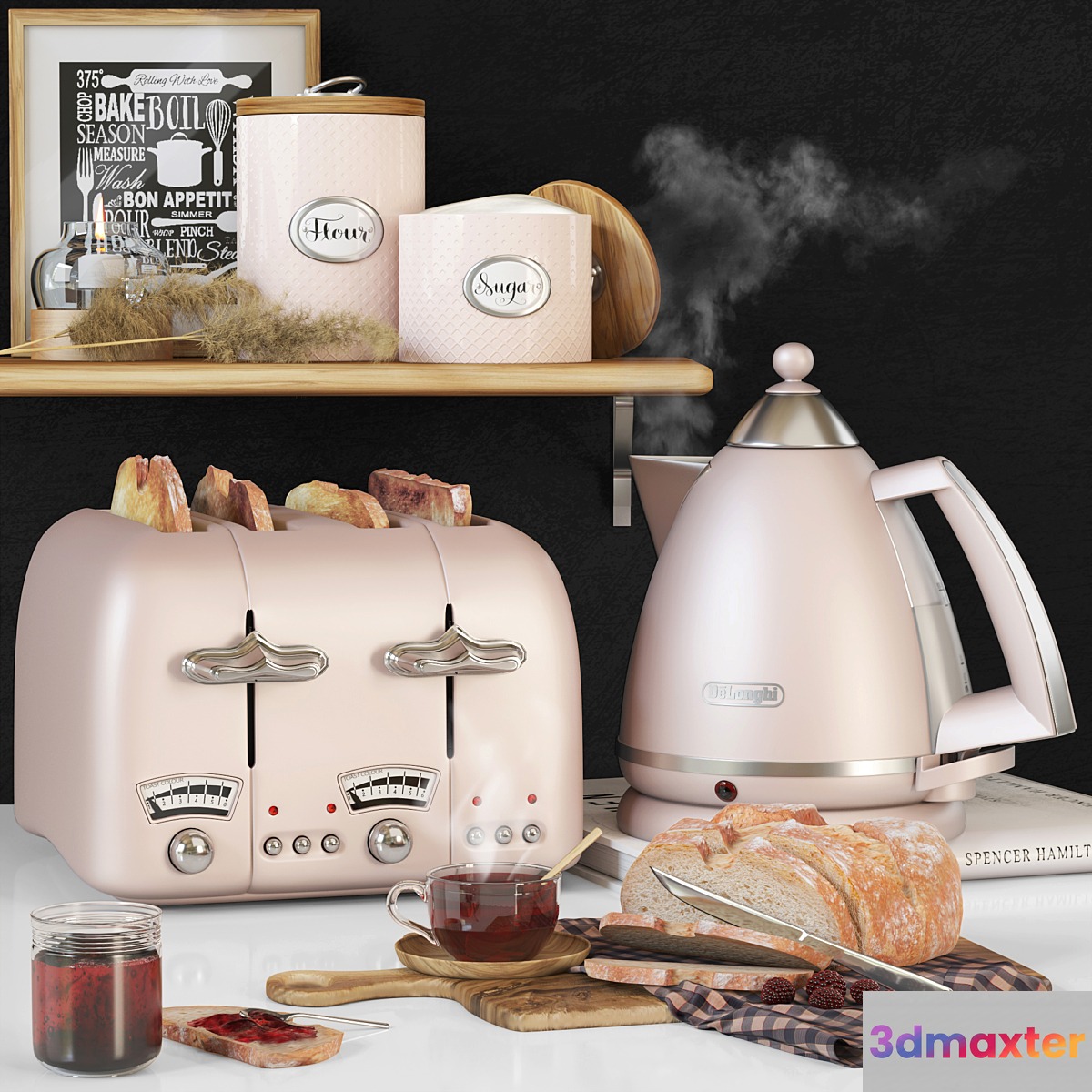 DeLonghi Appliances Kitchen Set 3D Max