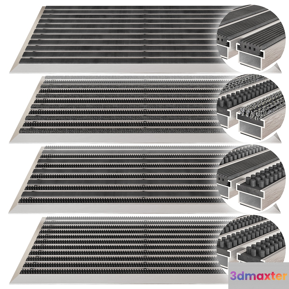 Aluminum dirt grates