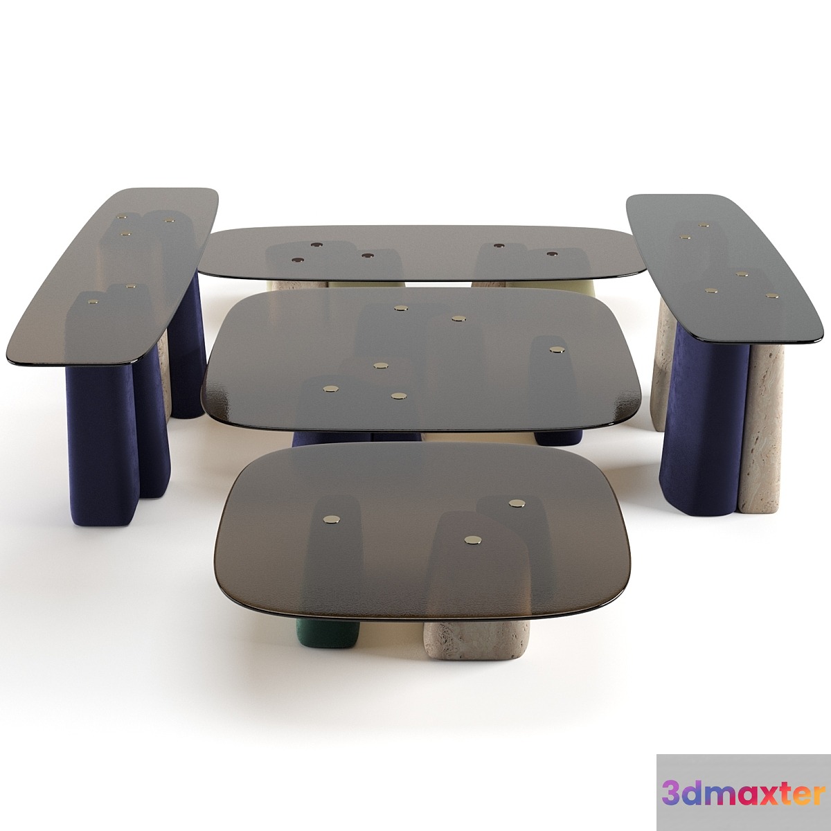 Baxter Fany coffee tables set 3D Max