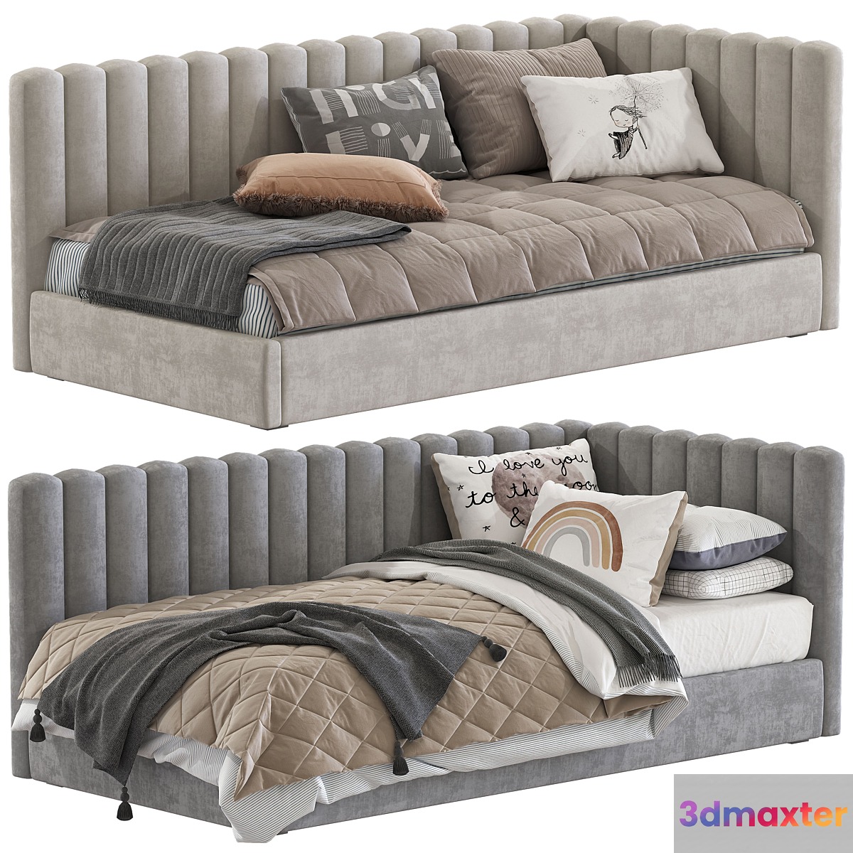 Avalon Upholstered Corner Bed