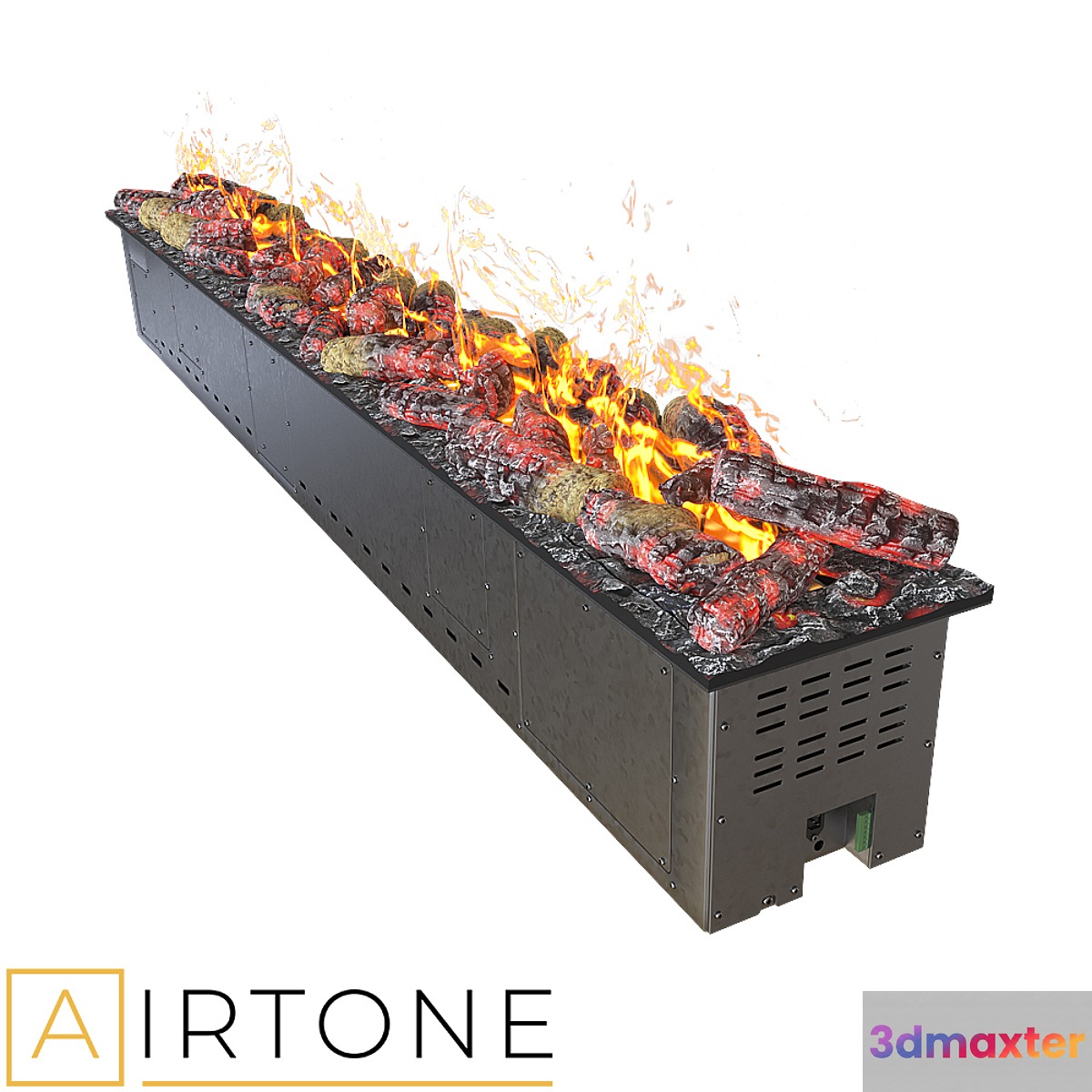 OM Steam Electric Fireplace AIRTONE premium VEPO series with imitation of firewood 2000 3D Max