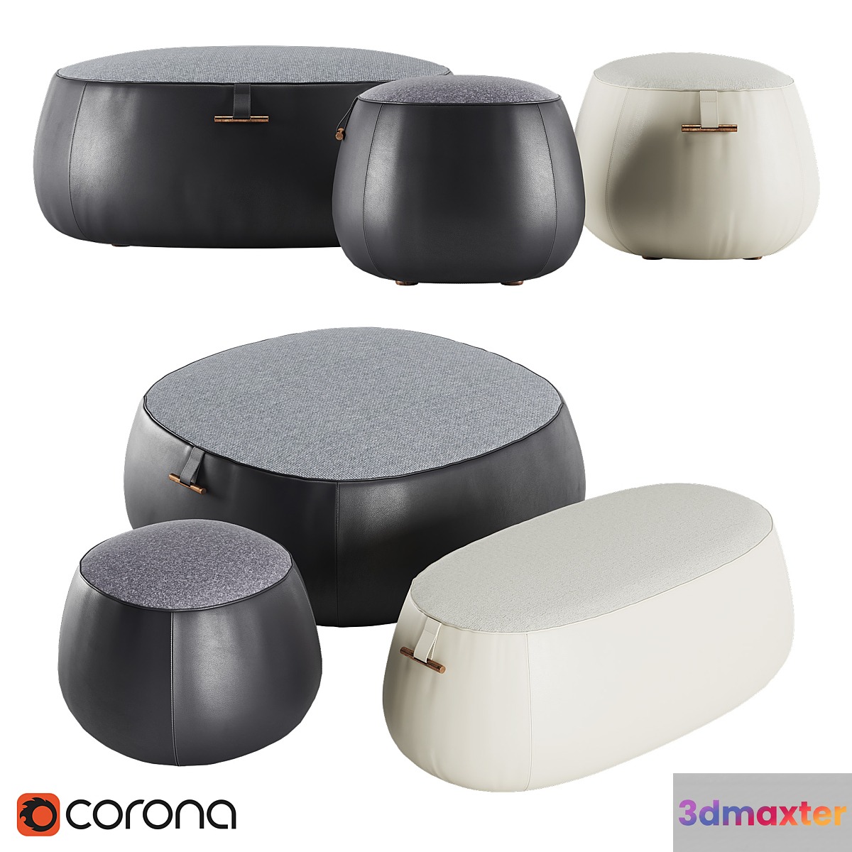Porada Logam poufs - No.2