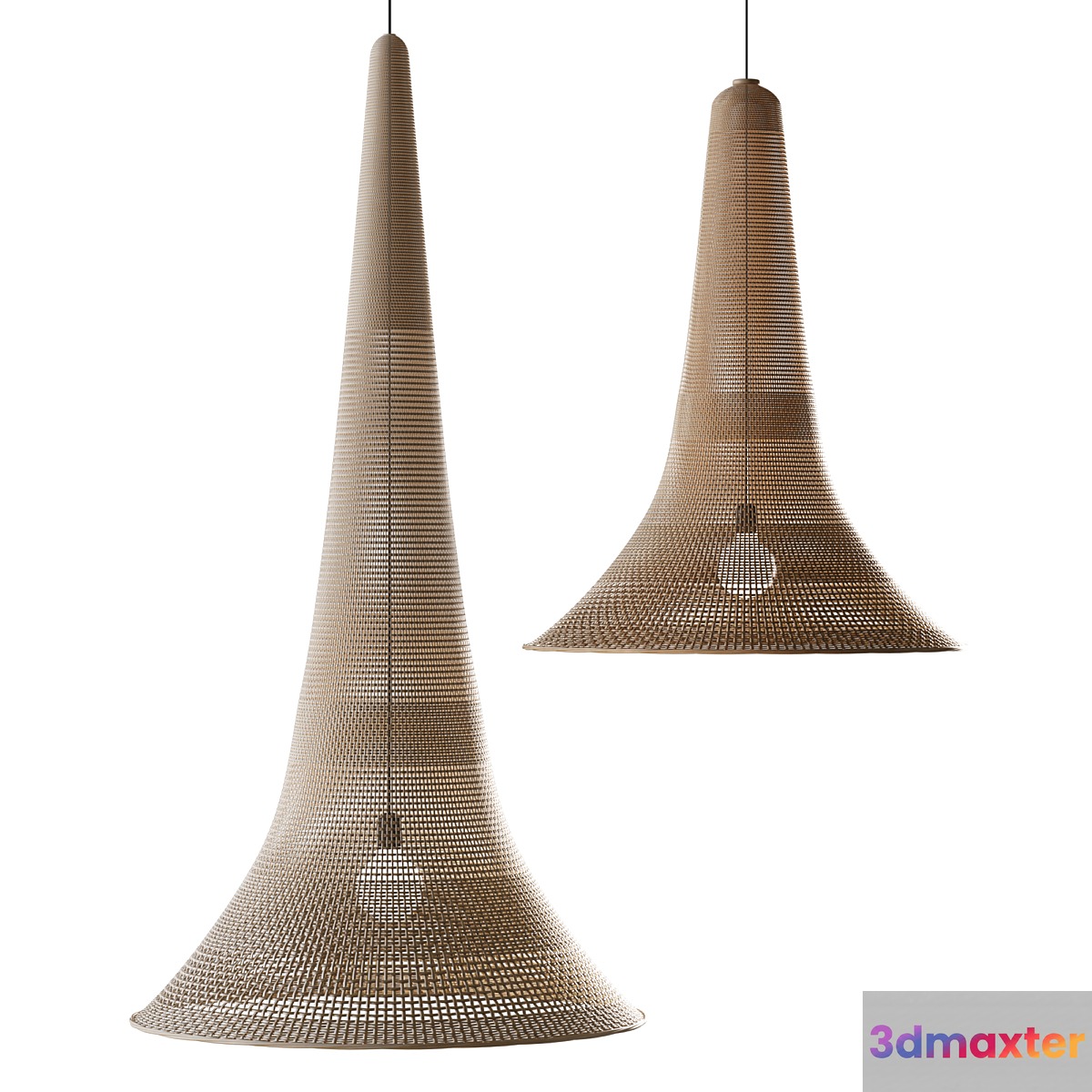 Rattan Lamps 3D Max