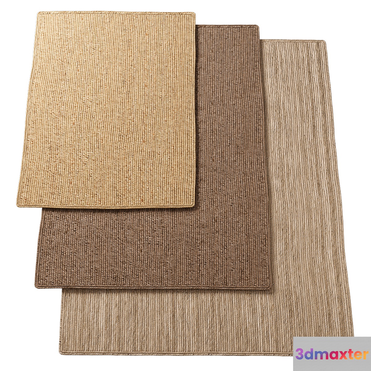 Natural Lengthwise Braided Jute Rug - No.2