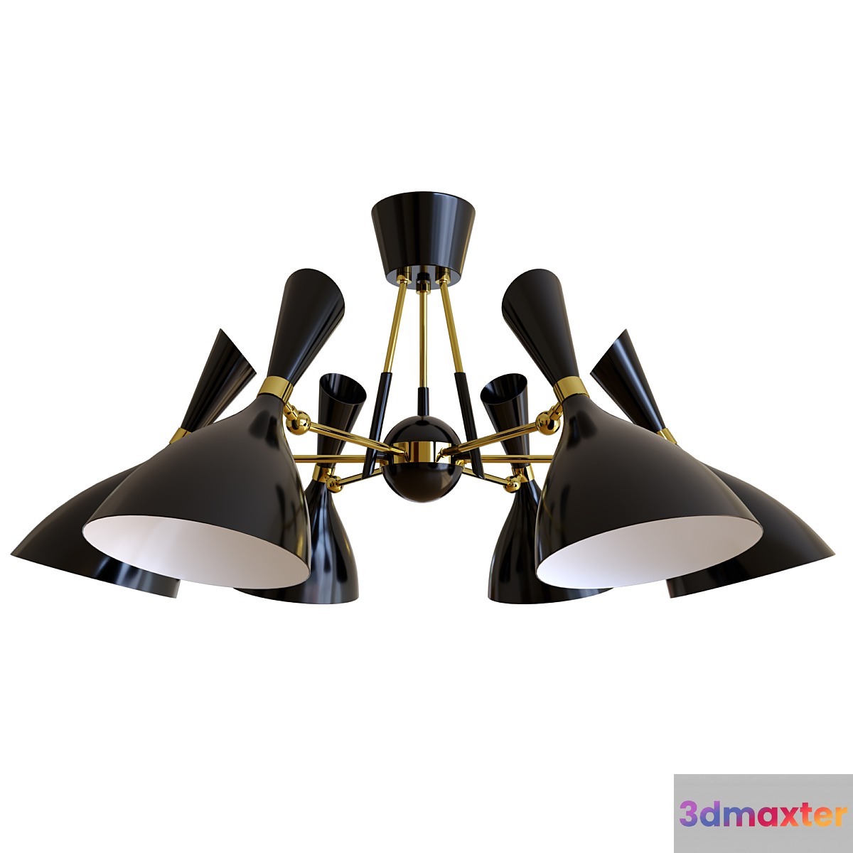 Duke Chandelier 6 black 3D Max