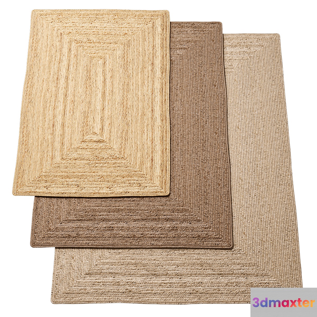 Natural braided jute rug