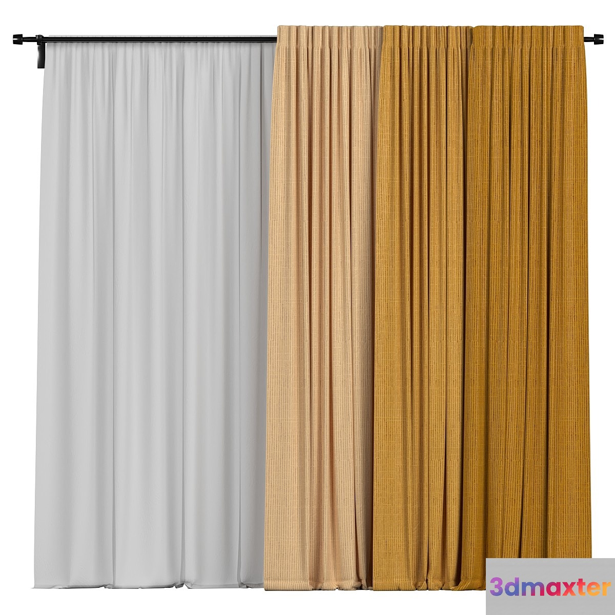 Curtain collection 3D Max