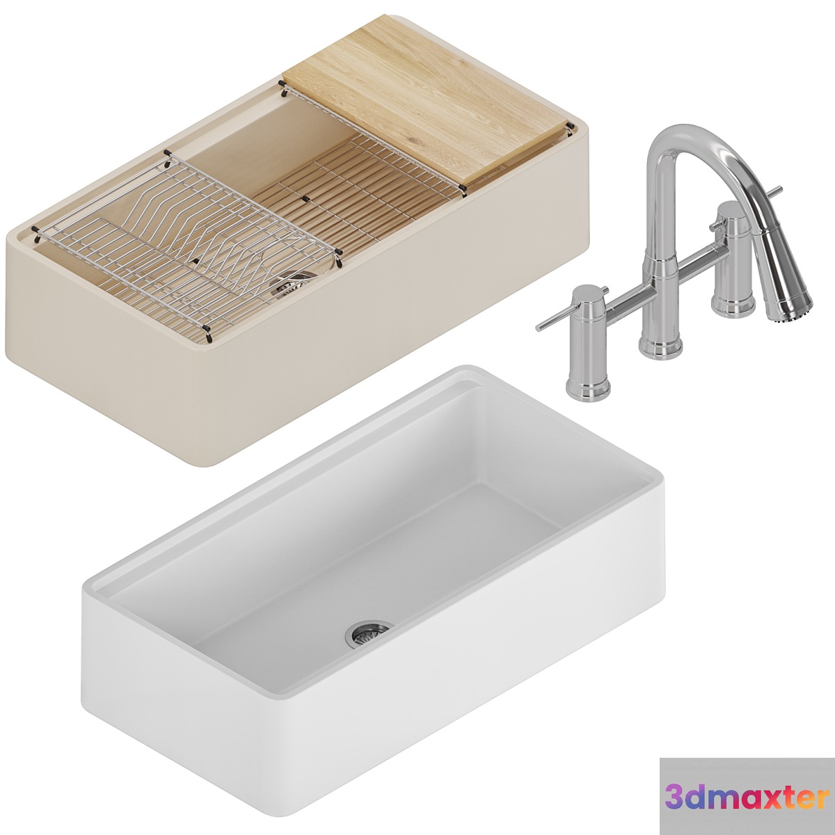 Blanco Profina and Blanco Empressa Bridge 3D Max
