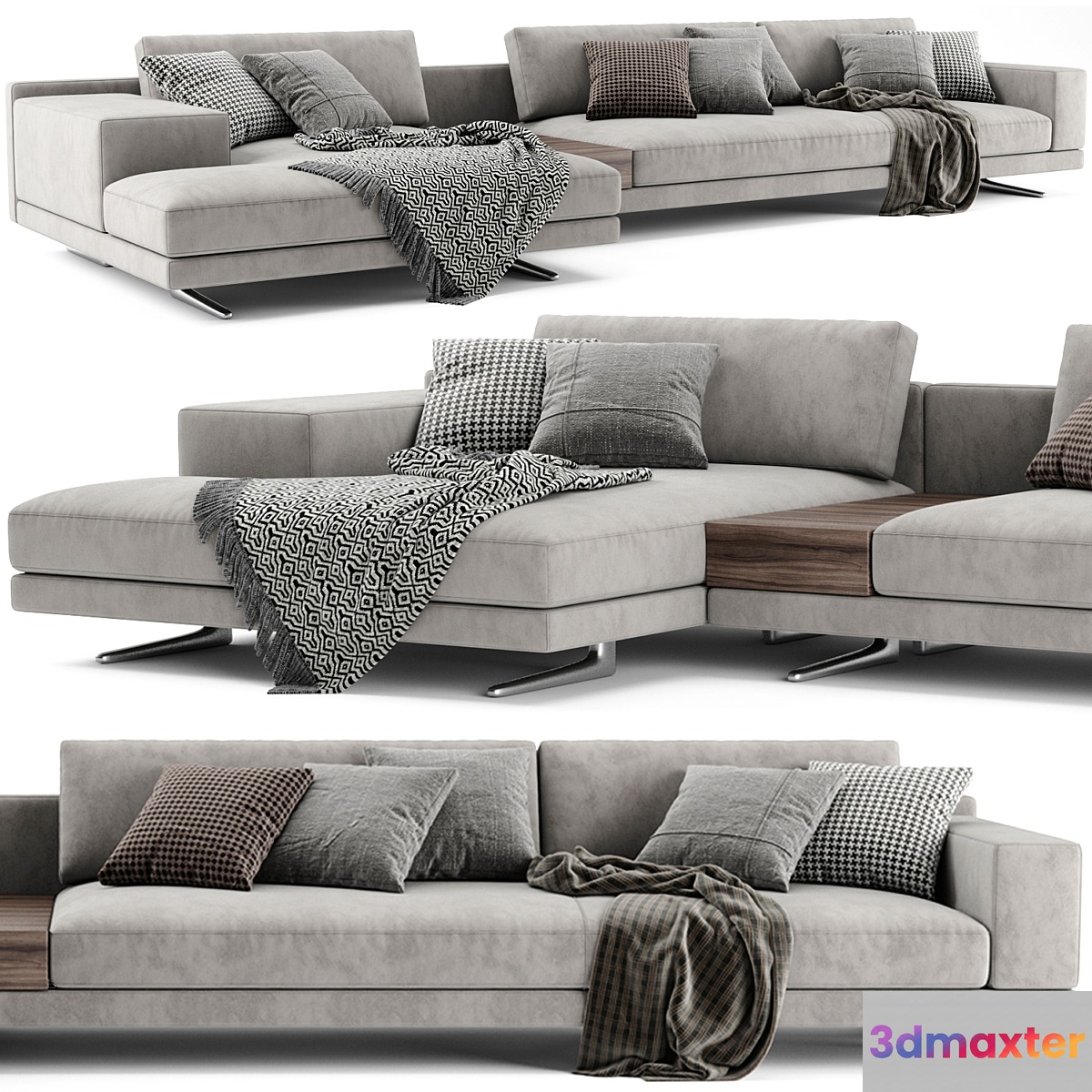 Poliform Mondrian Chaise Longue Sofa - No.6