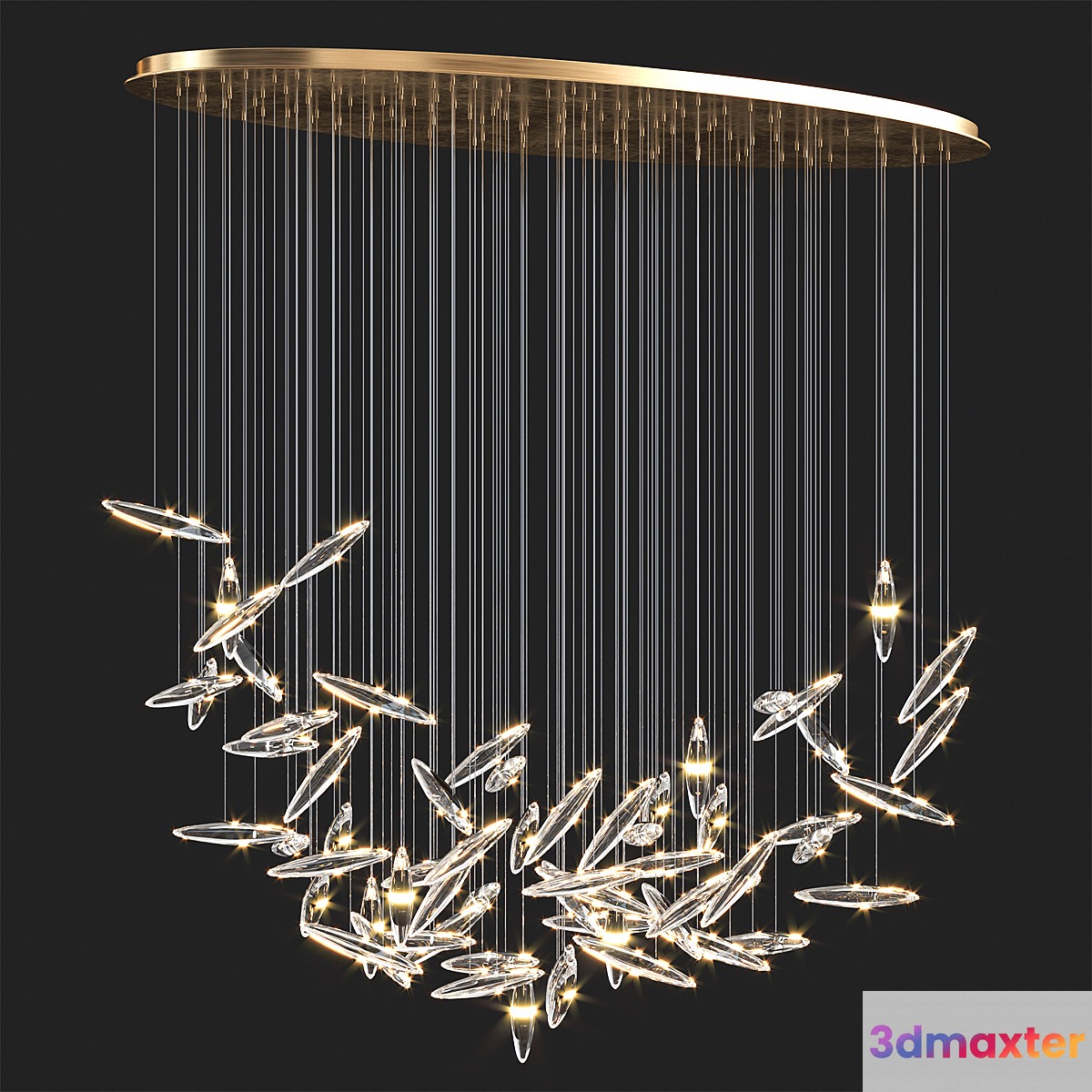 Ocher moonlight chandelier