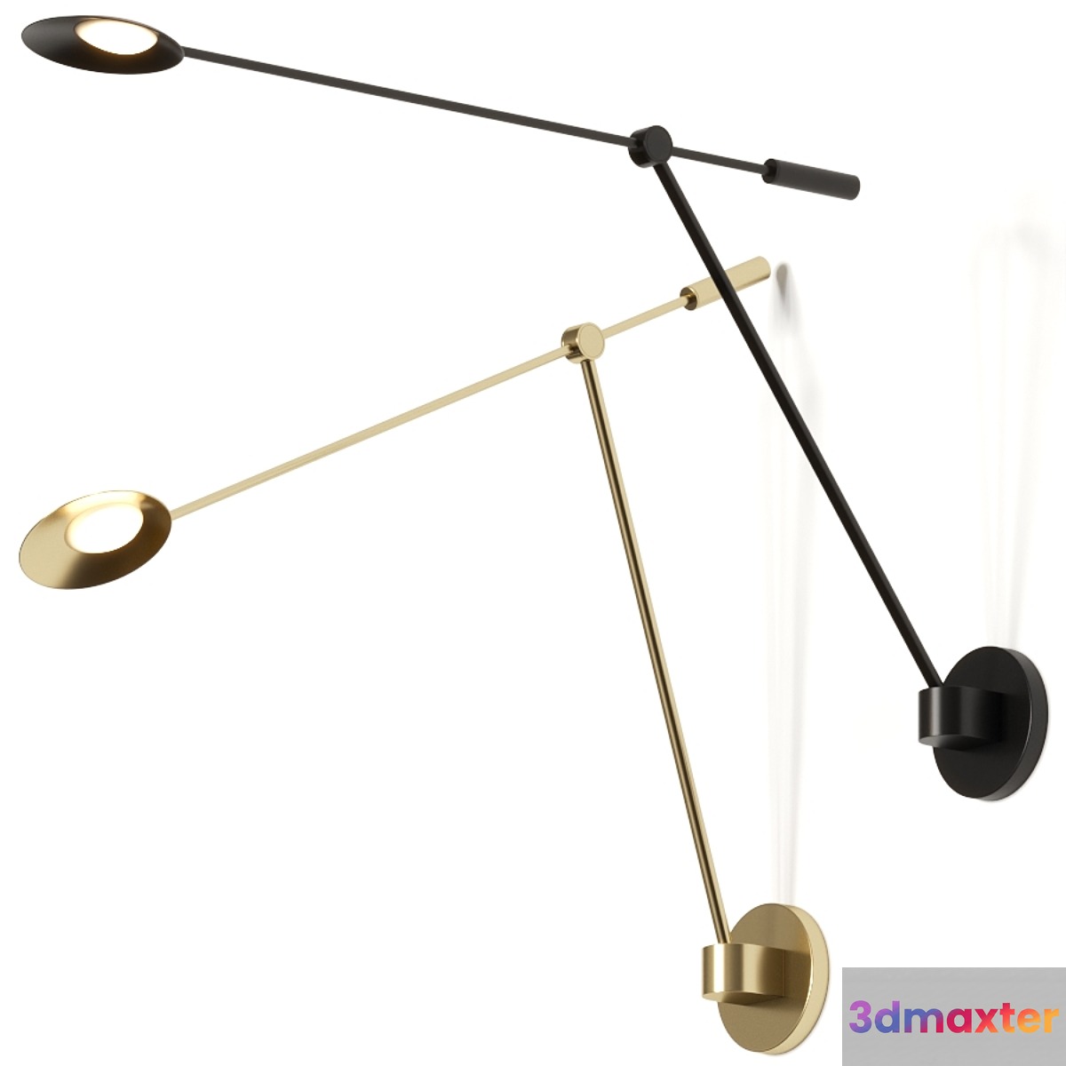 Kuzco Lighting Rotaire Arm Wall Lamp 3D Max