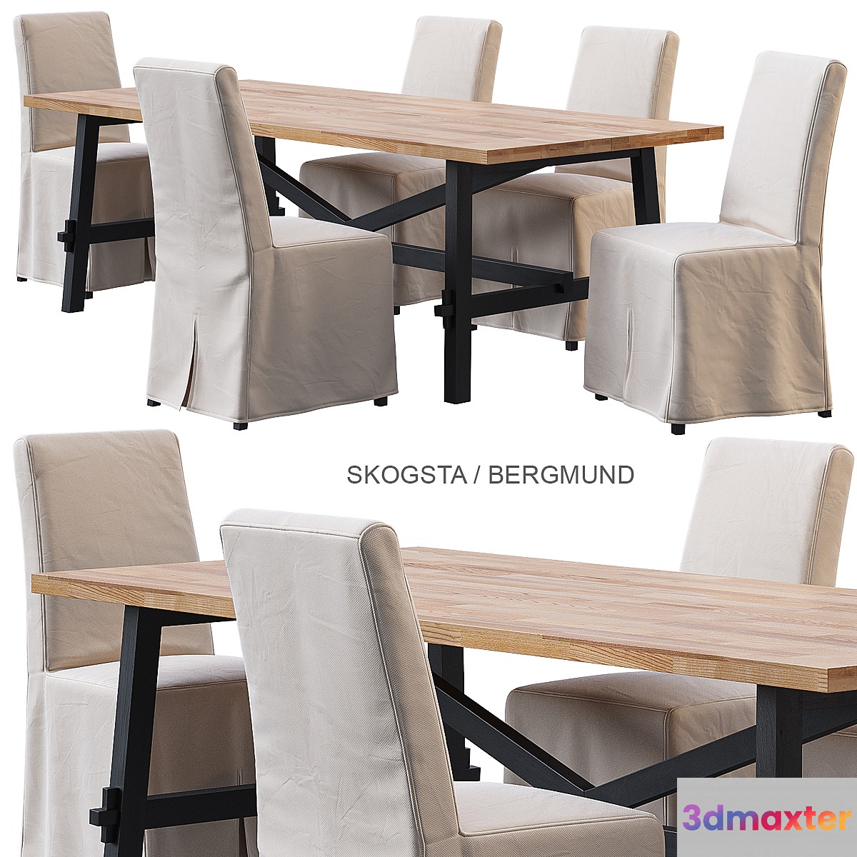 SKOGSTA _ BERGMUND IKEA table and chair - No.3