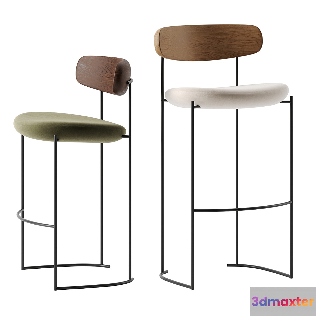 Keel barstools by Potocco