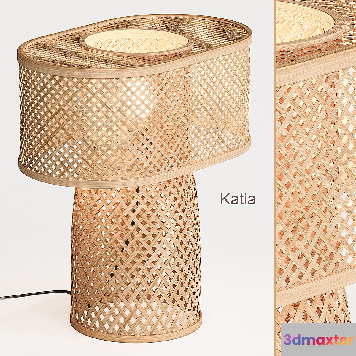 Katia bamboo table lamp La Redoute - No.2 3D Max