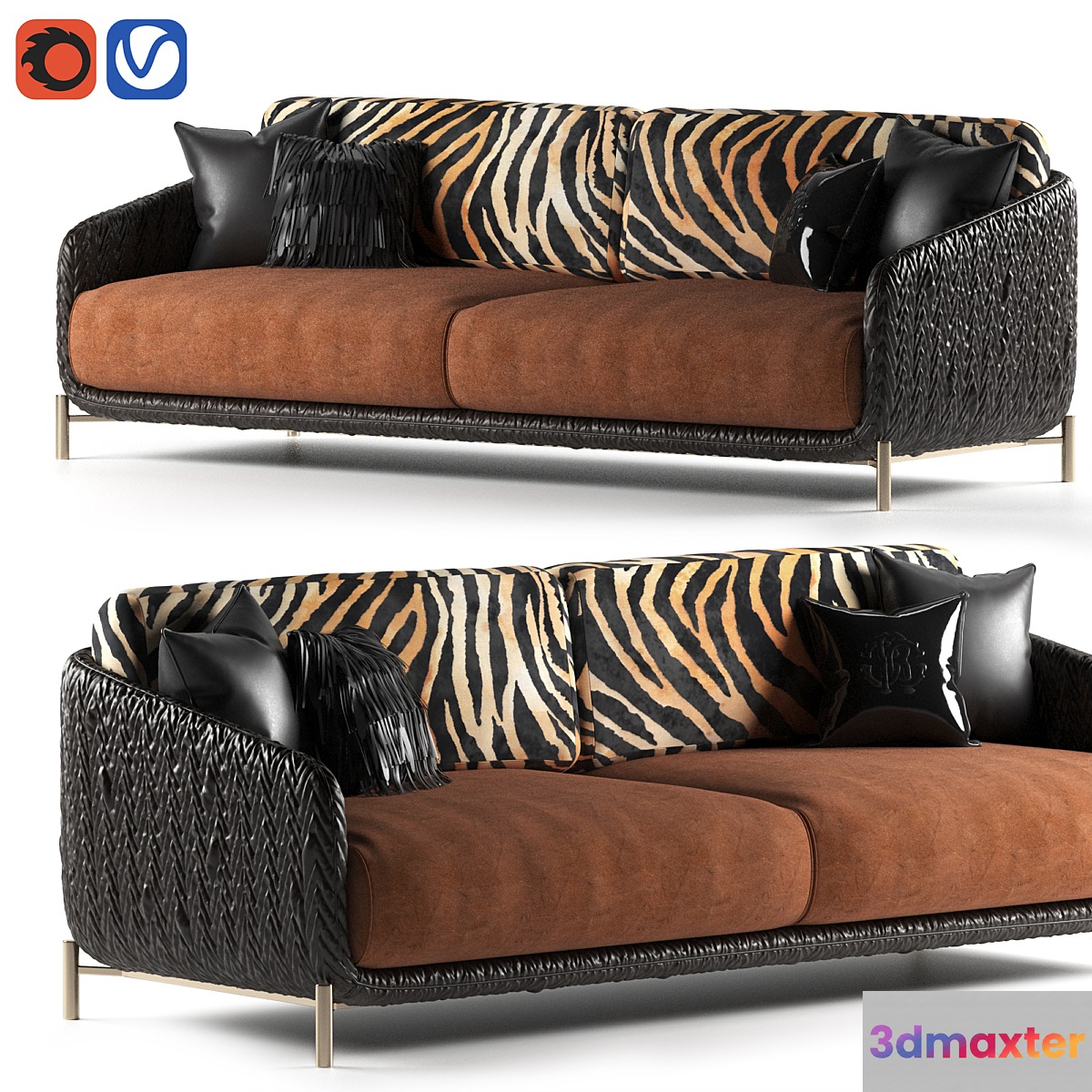 Clifton sofa by Roberto Cavalli Home