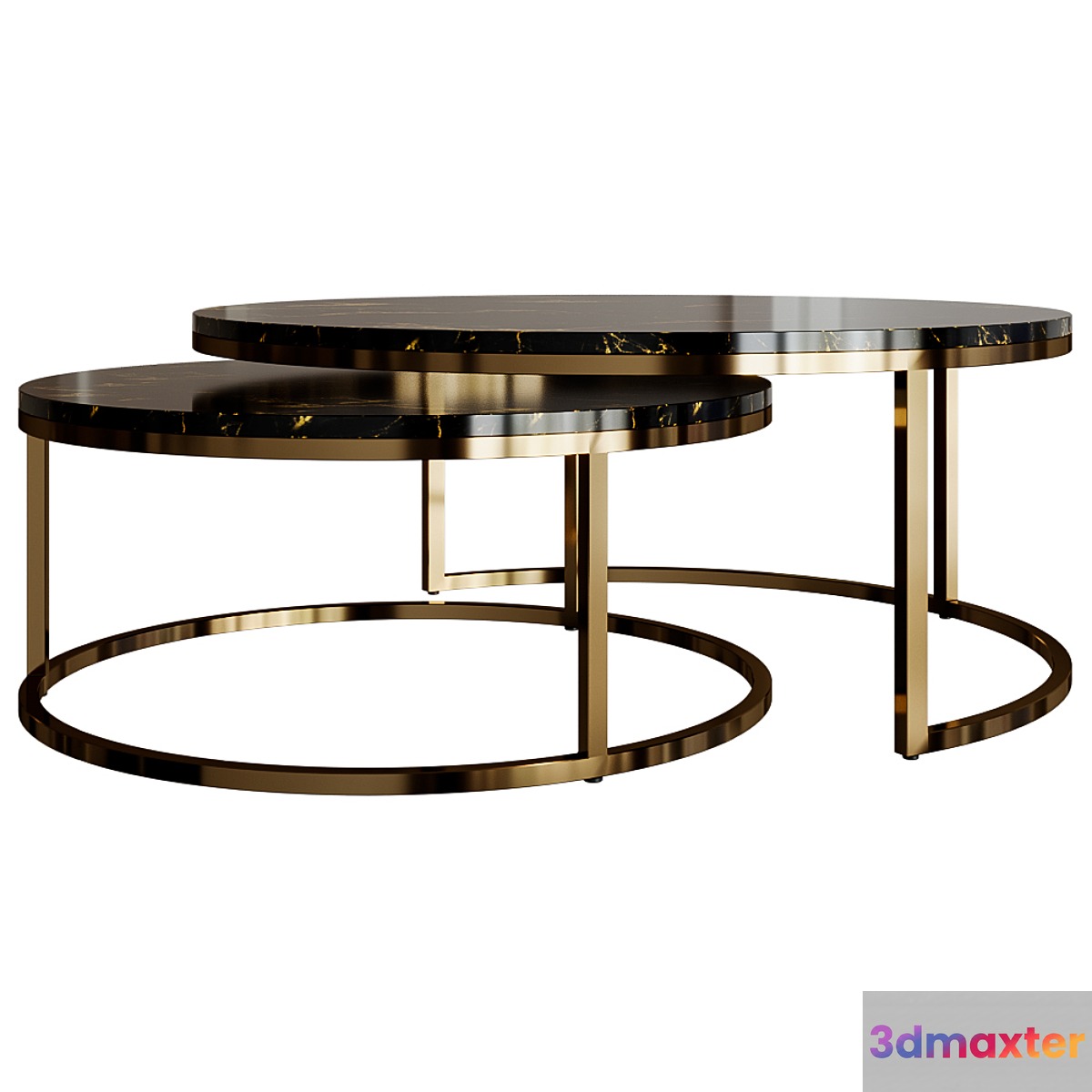 Set of two Wire coffee tables 3D Max
