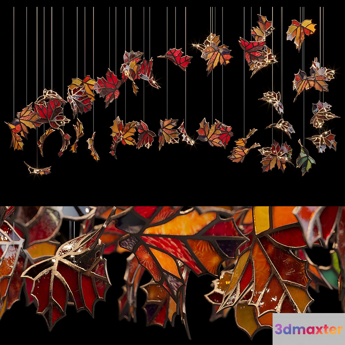 Light stained glass Vargov Design - Golden autumn