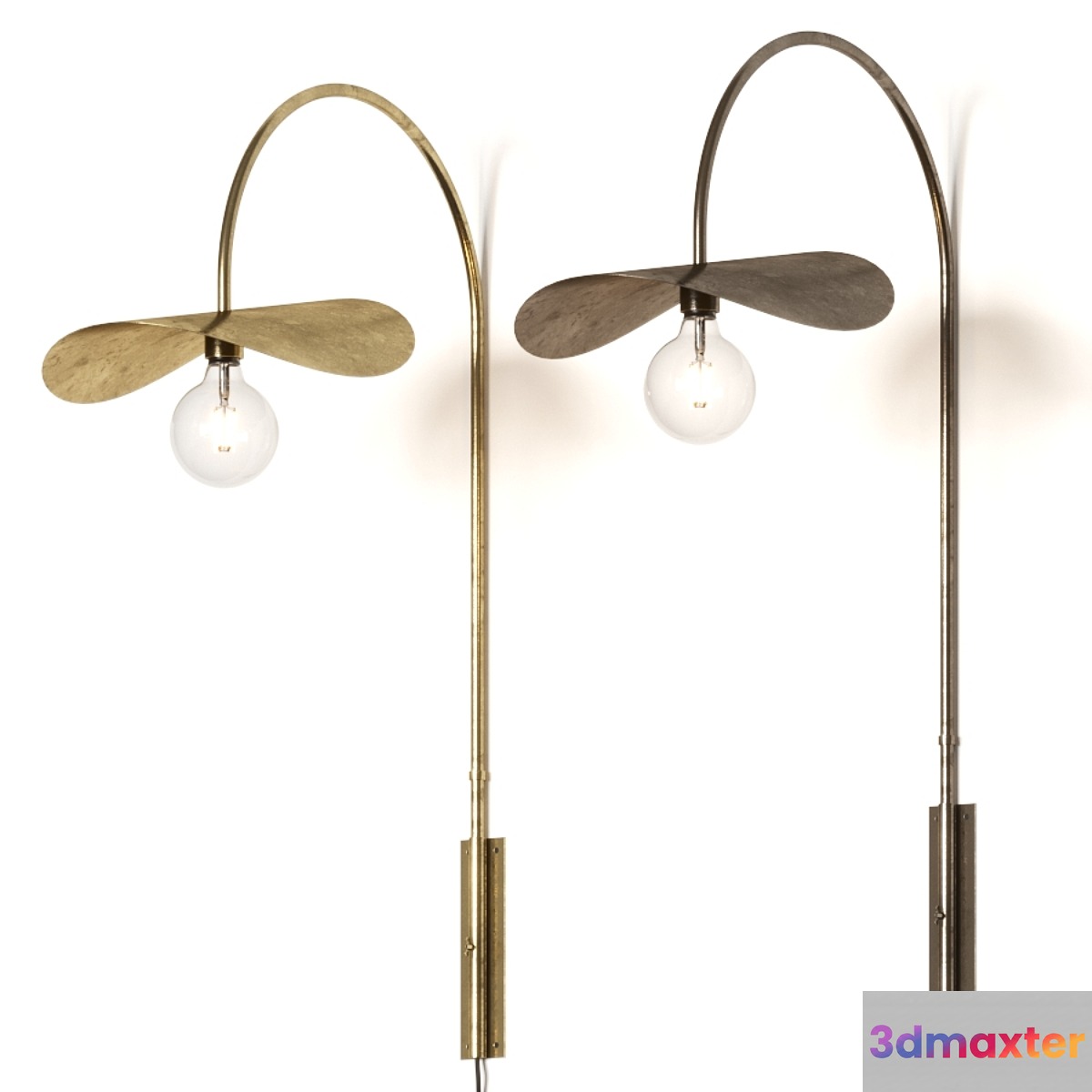 Madam Stoltz Metal Aged Brass & Bronze Wall Lamp