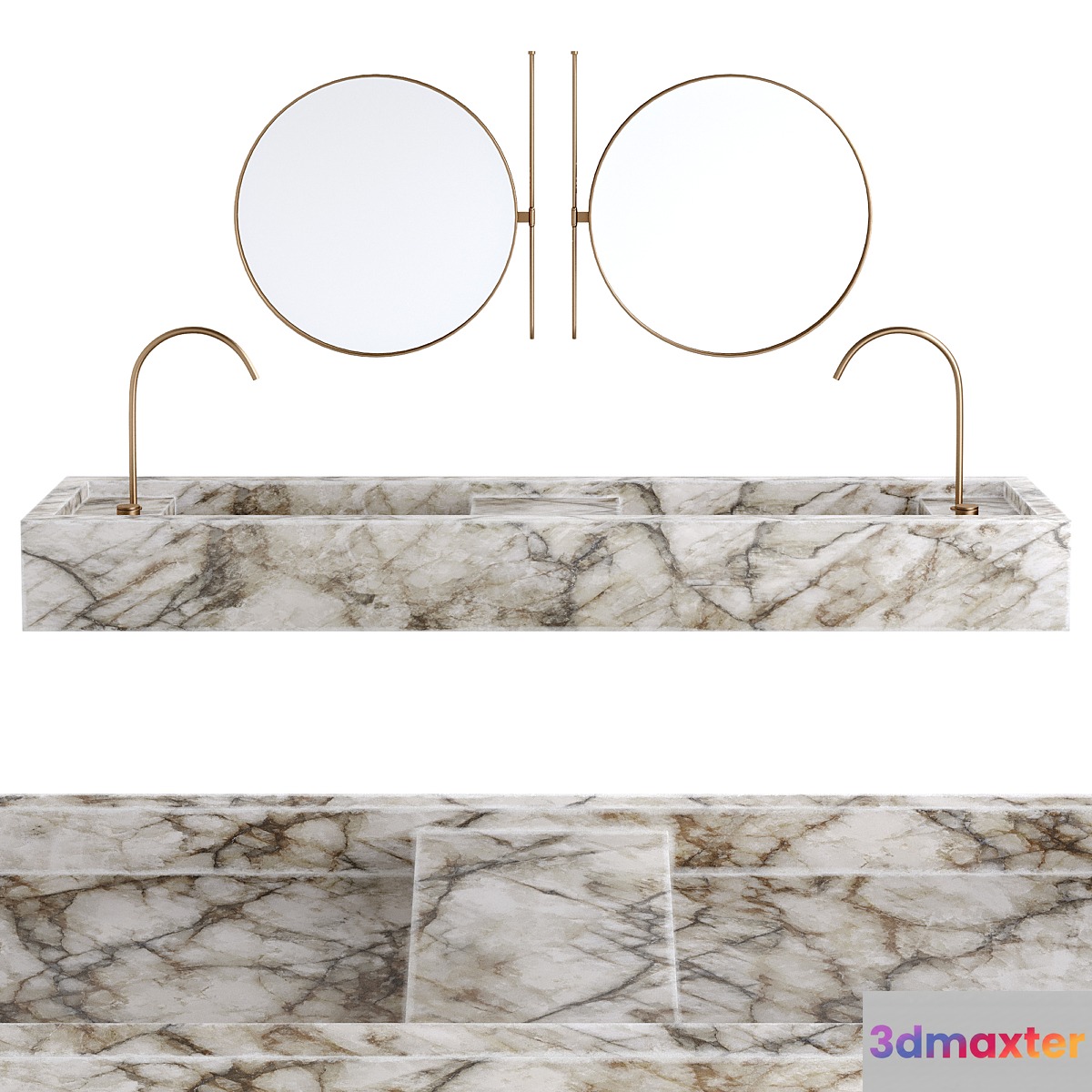 Bathroom furniture marble sink